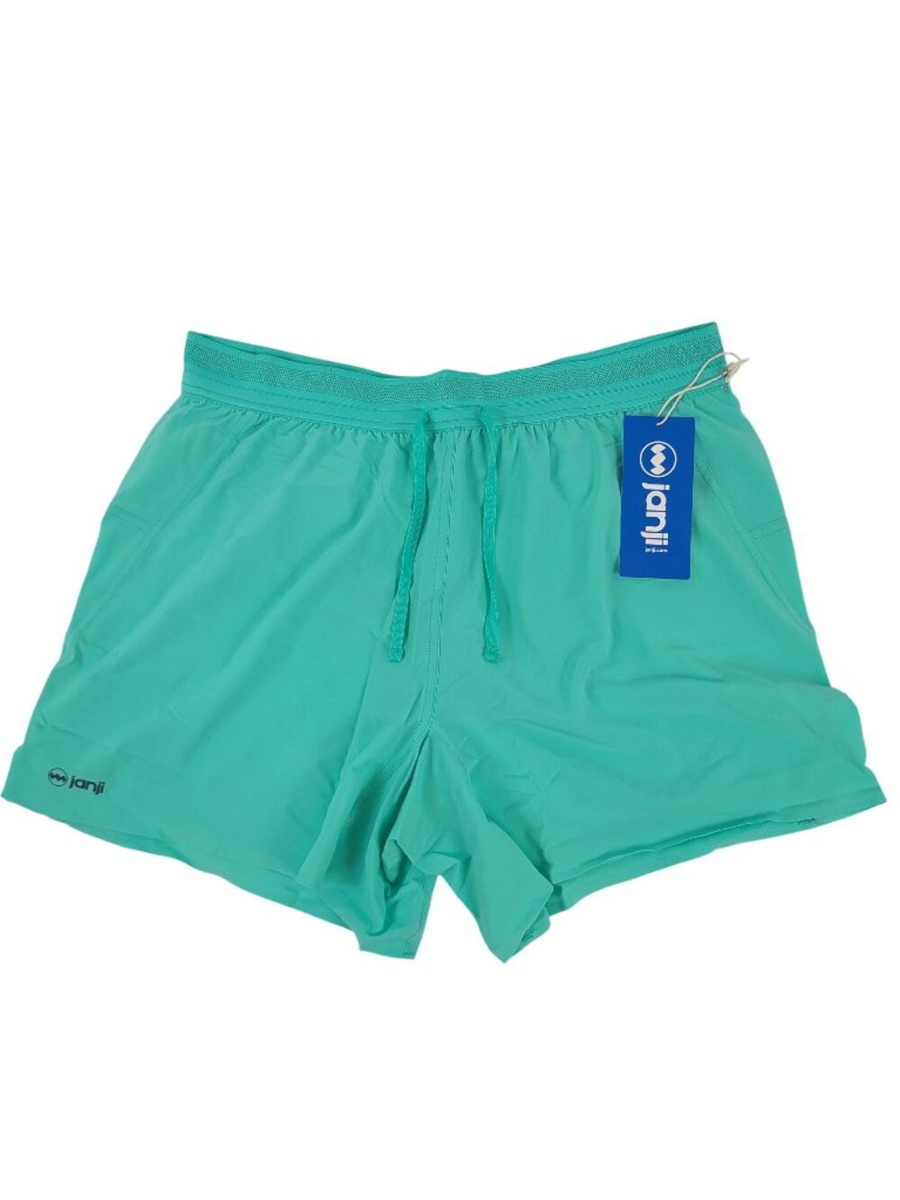 NEW Janji Men's 5" AFO Middle Running Shorts Surf Blue Green Sz M Lightweight